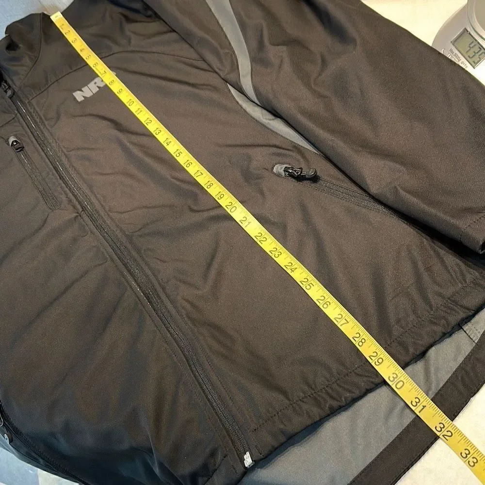 NRA Lightweight Jacket Size XL Black Gray Windbreaker